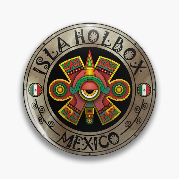 Aperçu de l'œuvre Isla Holbox Mexique Emblème aztèque Ollin créée et vendue par studioss76.