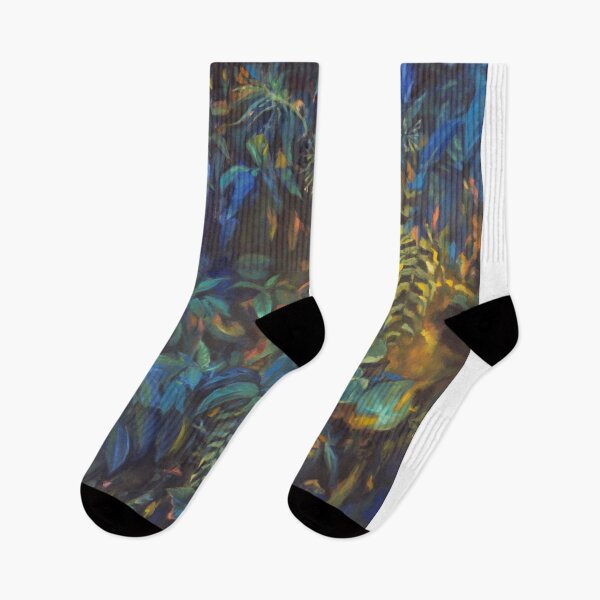 Item preview, Blue tropical botanical painting designed and sold by GothicByNature.