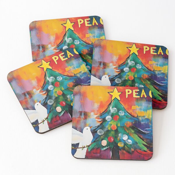 Item preview, Christmas of Peace- White Dove with Olive Branch and Christmas Tree in Festive Peaceful Setting AI Art designed and sold by OlfactoART Studio.
