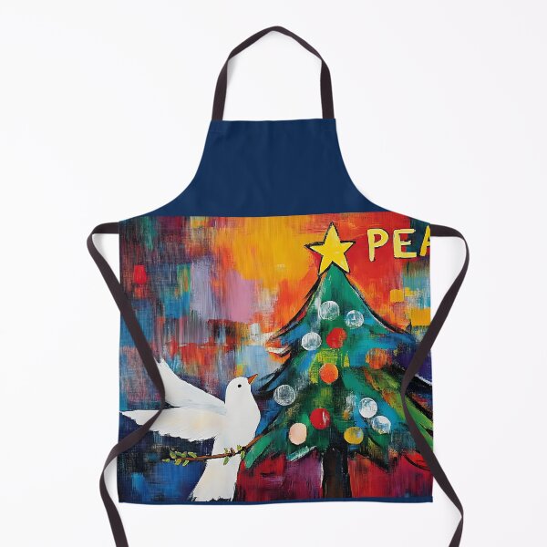 Item preview, Christmas of Peace- White Dove with Olive Branch and Christmas Tree in Festive Peaceful Setting AI Art designed and sold by OlfactoART Studio.