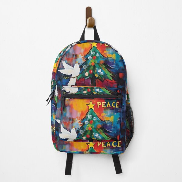 Item preview, Christmas of Peace- White Dove with Olive Branch and Christmas Tree in Festive Peaceful Setting AI Art designed and sold by OlfactoART Studio.