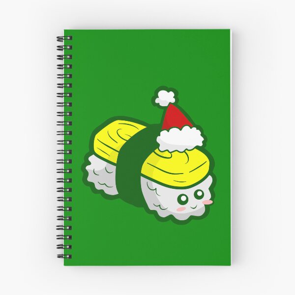 Item preview, kawaii christmas tamago sushi santa designed and sold by Gossip Rag.