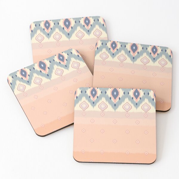 Item preview, Soft Pastel Ombre Ikat Pattern with Diamond Motifs – Gentle Geometric Design for Fabric, Wallpaper, and Modern Home Decor with a Bohemian Touch designed and sold by nuutree.