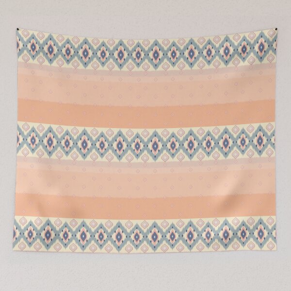 Item preview, Soft Pastel Ombre Ikat Pattern with Diamond Motifs – Gentle Geometric Design for Fabric, Wallpaper, and Modern Home Decor with a Bohemian Touch designed and sold by nuutree.