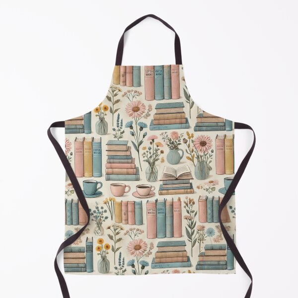 Item preview, Cozy Book Nook Pattern – Vintage Books, Coffee, and Wildflowers designed and sold by han61578.