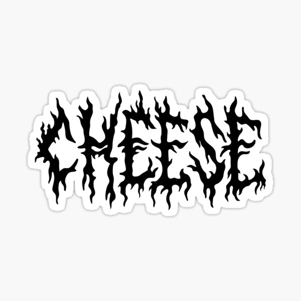 CHEESE metal logo Sticker