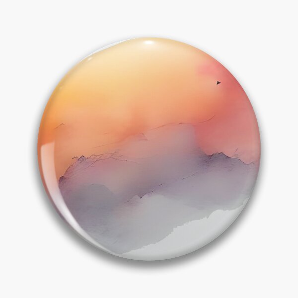 Artikelvorschau, Farbtöne des Sonnenuntergangs: Minimalistische Aquarell-Traumlandschaft entworfen und verkauft von SavvyJuanDesign.