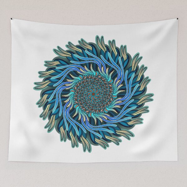 Item preview, Abstract twisting floral mandala designed and sold by DaveDanchuk.
