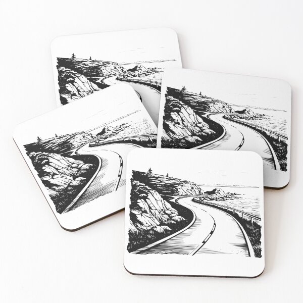 Item preview, Coastal Road Drive Highway Route Boulevard Seafront View designed and sold by inkoutninja.