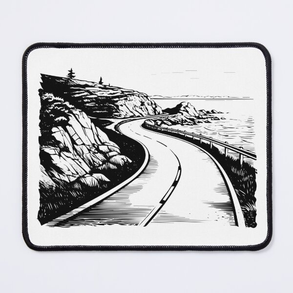 Item preview, Coastal Road Drive Highway Route Boulevard Seafront View designed and sold by inkoutninja.