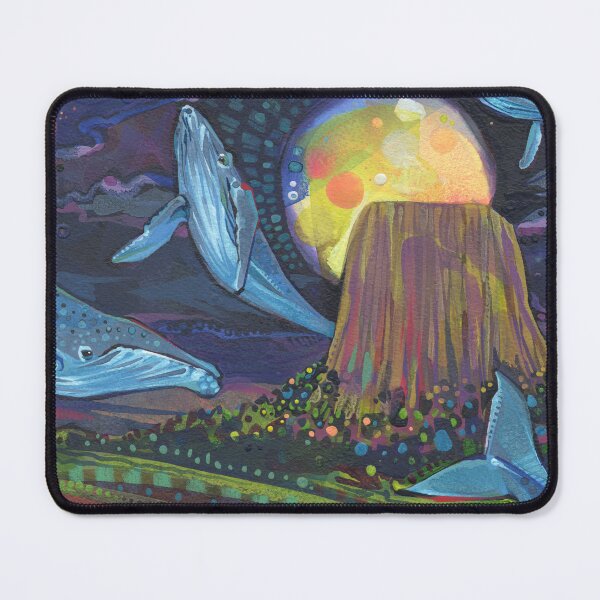 Item preview, Surreal Devil's Tower with Humpback Whales designed and sold by Gwenn Seemel.