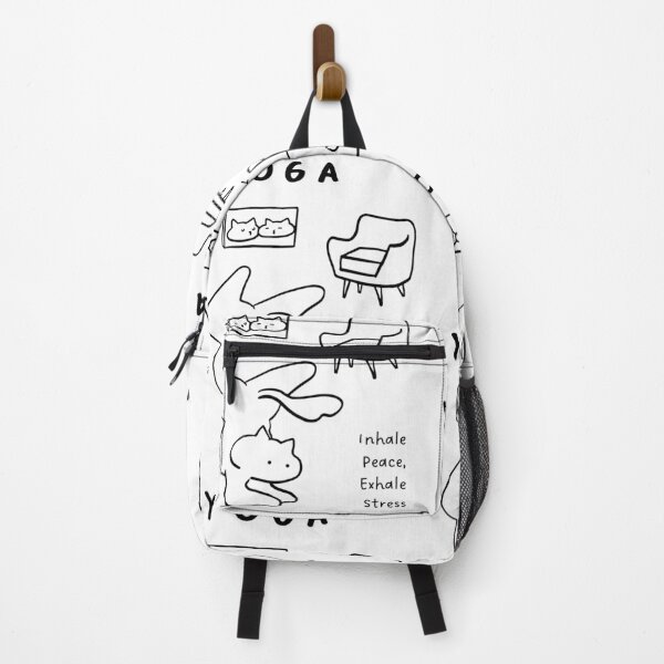 Item preview, "Yoga: Inhale Peace, Exhale Stress" | Yoga Cat Illustration designed and sold by RM-Journey.