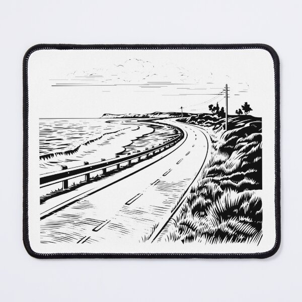 Item preview, Coastal Road Drive Highway Route Boulevard Seafront View designed and sold by inkoutninja.