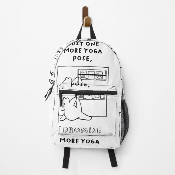 Item preview, "Just One More Yoga Pose, I Promise" | Yoga Cat Illustration designed and sold by RM-Journey.