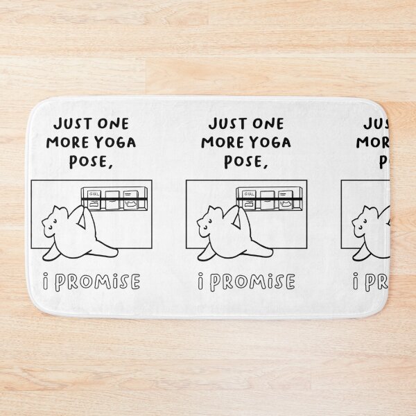 Item preview, "Just One More Yoga Pose, I Promise" | Yoga Cat Illustration designed and sold by RM-Journey.