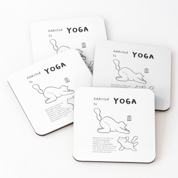 Artikelvorschau, „Süchtig nach Yoga“ | Yoga-Katzen-Illustration entworfen und verkauft von RM-Journey.