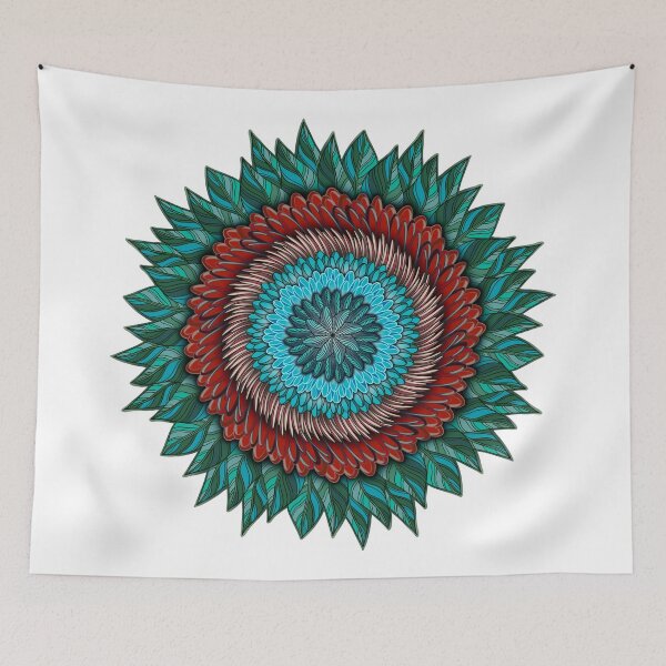 Item preview, floral wreath mandala with leaf frame designed and sold by DaveDanchuk.