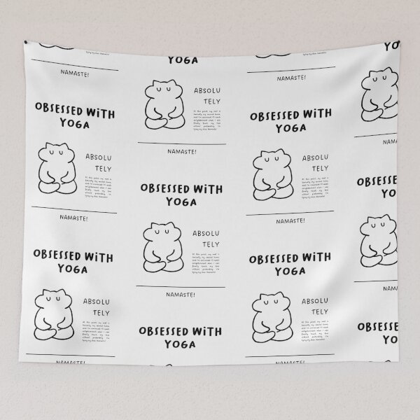 Item preview, "Obsessed with Yoga" | Yoga Cat Illustration designed and sold by RM-Journey.