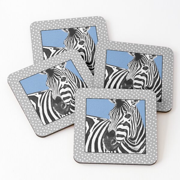Item preview, Watercolor and Ink Zebra in Polka Dot Frame designed and sold by MarikaJohnson.
