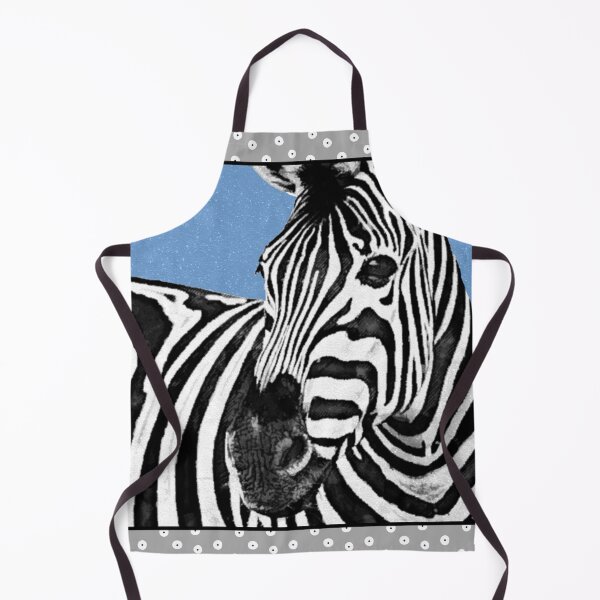 Item preview, Watercolor and Ink Zebra in Polka Dot Frame designed and sold by MarikaJohnson.
