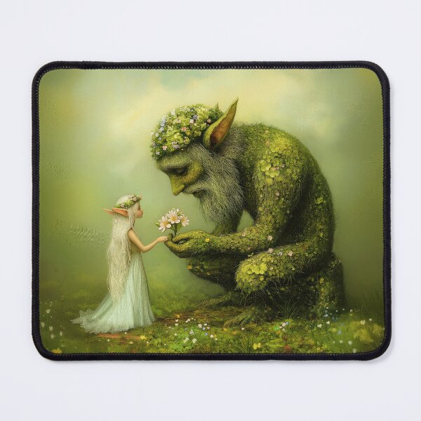 Item preview, Forest Guardian and Elf Girl - A Gentle Exchange designed and sold by Magical Art Store.