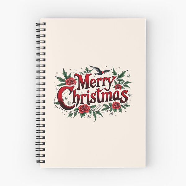 Item preview, Merry Christmas - Swallow and Roses Vintage Holiday Design designed and sold by Smileshigh.