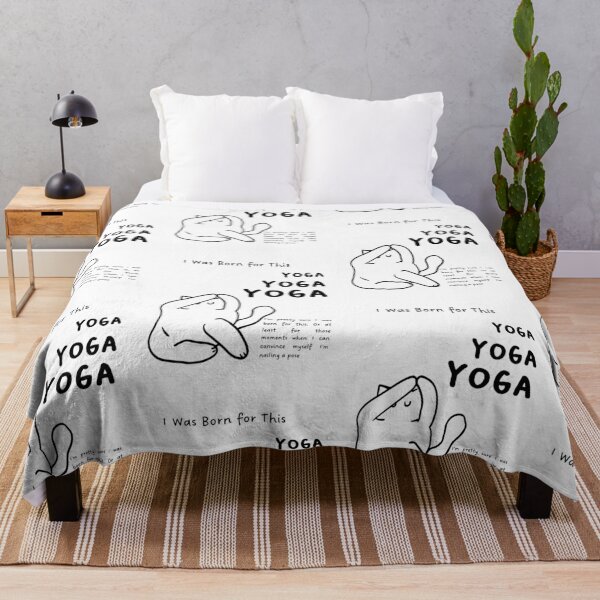 Item preview, "I Was Born for This Yoga" | Yoga Cat Illustration designed and sold by RM-Journey.