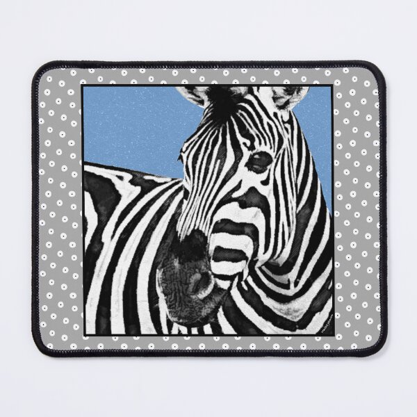 Item preview, Watercolor and Ink Zebra in Polka Dot Frame designed and sold by MarikaJohnson.