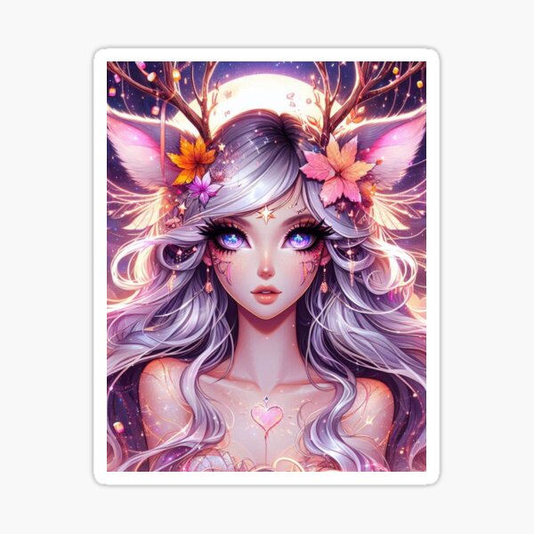 Item preview, Cute Anime-Inspired Deer Makeup for Halloween designed and sold by mi33x.