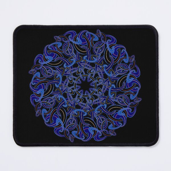Item preview, Blue linked oval shaped mandala designed and sold by DaveDanchuk.