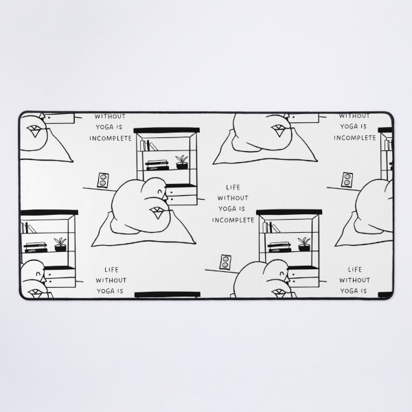 Item preview, "Life Without Yoga is Incomplete" | Yoga Cat Illustration designed and sold by RM-Journey.