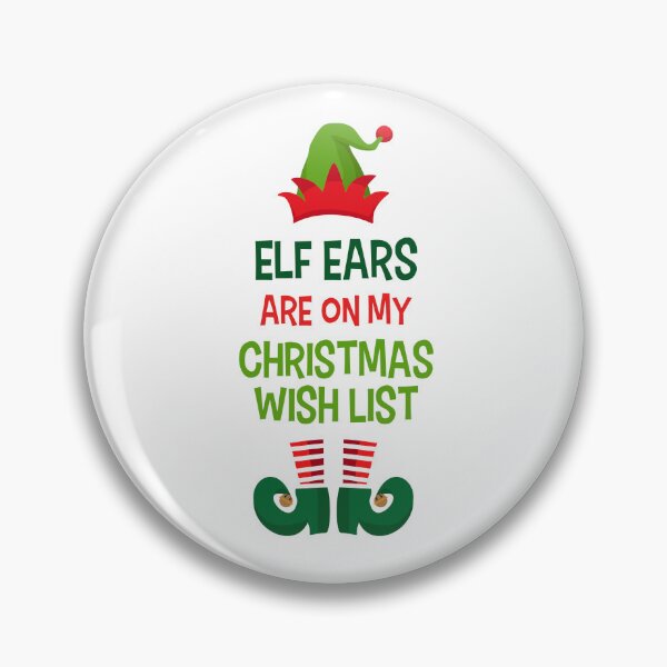 Item preview, Funny Christmas Wish List - Elf Ears Holiday Humor designed and sold by Maria Garcia.