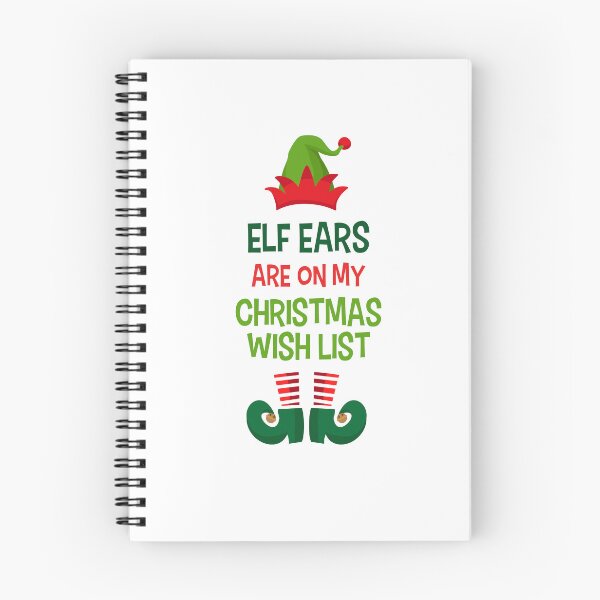 Item preview, Funny Christmas Wish List - Elf Ears Holiday Humor designed and sold by Maria Garcia.