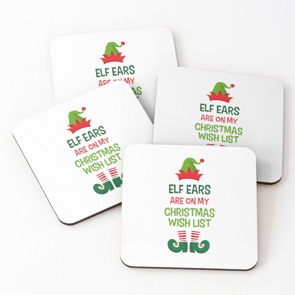 Item preview, Funny Christmas Wish List - Elf Ears Holiday Humor designed and sold by Maria Garcia.