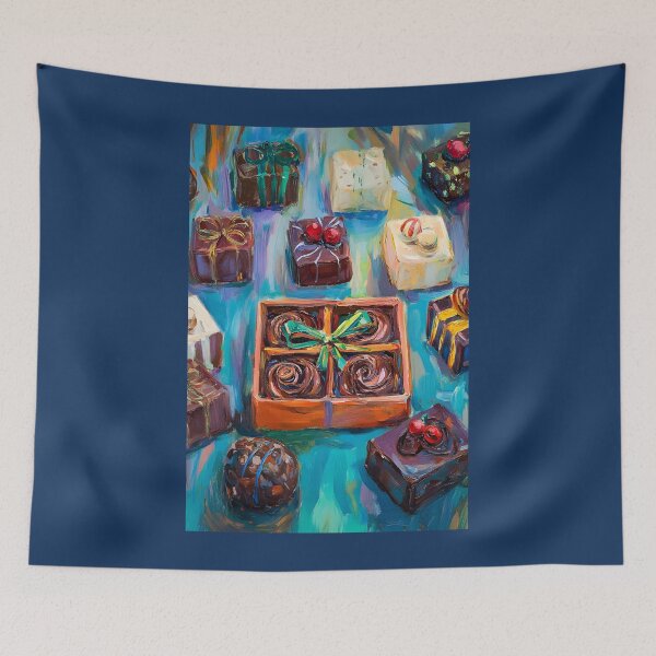 Item preview, Assortment of Colorful Christmas Chocolates - Unique Decorations and Festive Shapes AI Generated designed and sold by OlfactoART Studio.