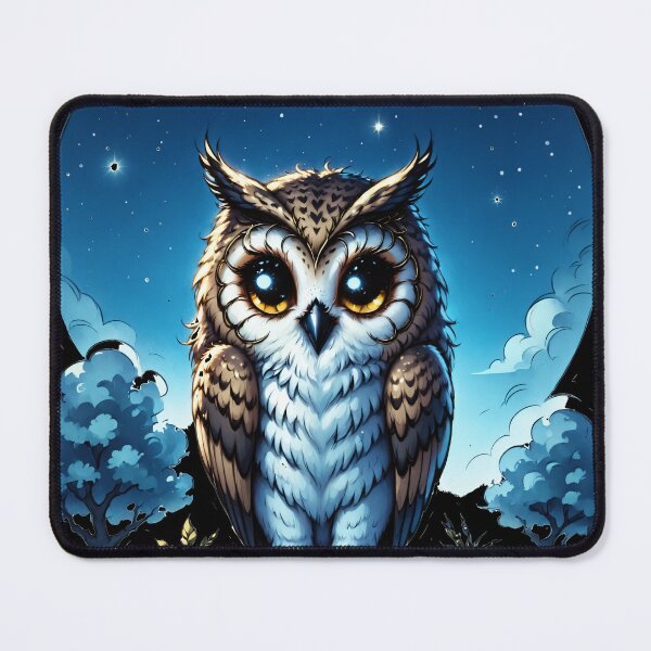 Item preview, Cosmic Owl Stargazing Scene designed and sold by Arcane Adorable.