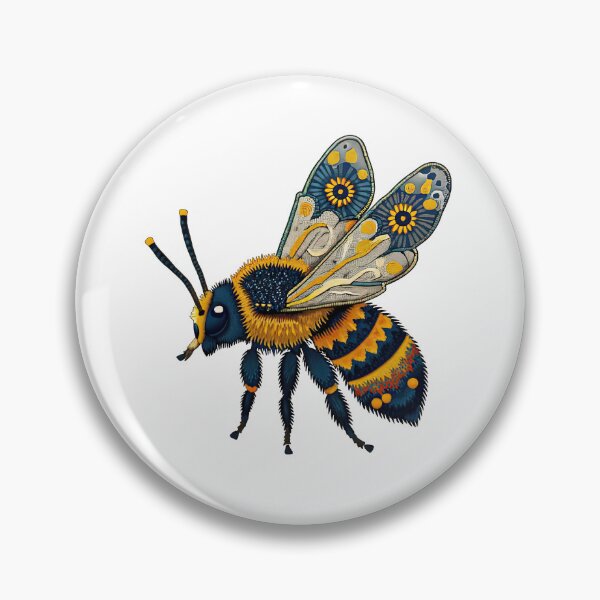 Item preview, Vibrant Blue and Yellow Bee Art designed and sold by Studio-g.