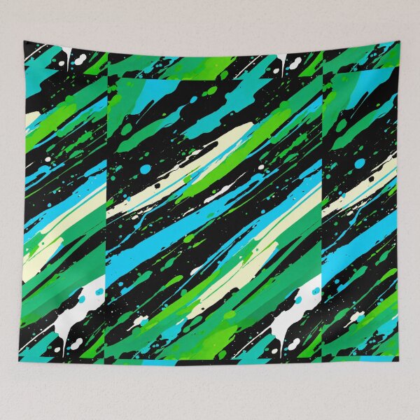 Aperçu de l'œuvre Paint Pattern Green Blue créée et vendue par UZRWRLD .