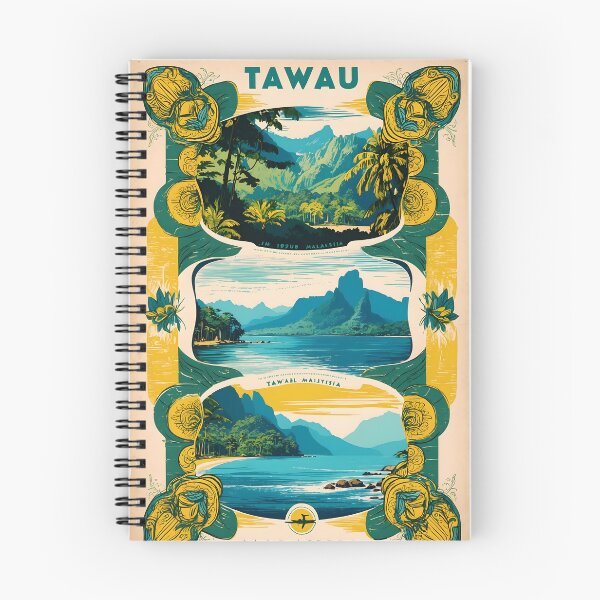 Item preview, Tawau Malaysia Vintage Travel Tourism designed and sold by TravelersGems.