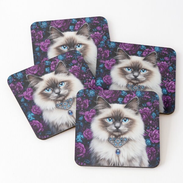 Item preview, Floral Ragdoll Cat  designed and sold by Nocturne  Paws.