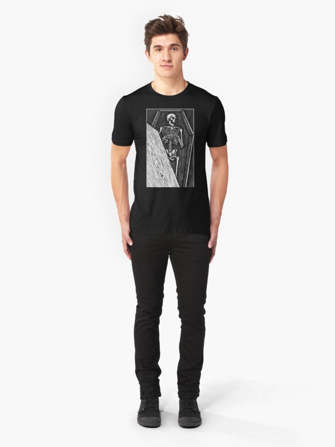 Alternate view of Death Bed Stipple Slim Fit T-Shirt