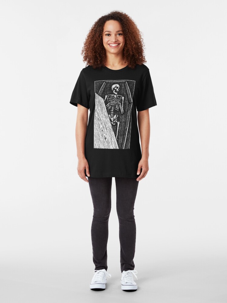 Alternate view of Death Bed Stipple Slim Fit T-Shirt