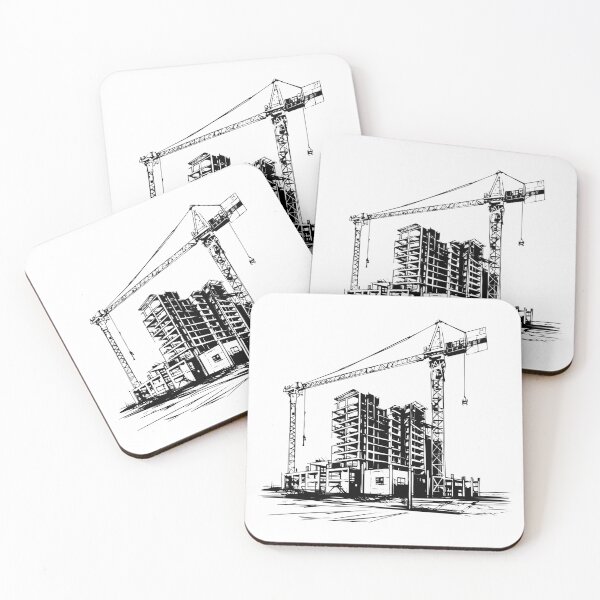 Item preview, Building Construction Site Tower Crane Steel Engineering designed and sold by inkoutninja.