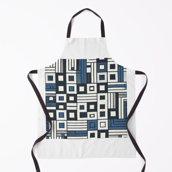 Item preview, Modern Geometric Grid Pattern – Navy Blue and White Squares designed and sold by han61578.