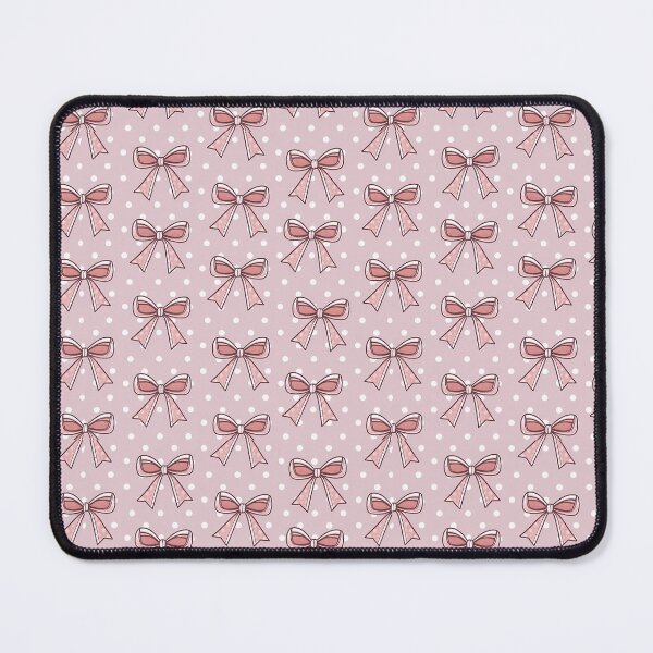 Item preview, Cute Pink Bow Pattern on Polka Dot Background, aesthetic minimalist modern art designed and sold by MarJul.
