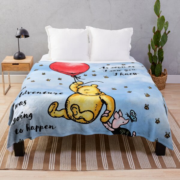 Item preview, Classic Winnie the Pooh and Piglet Adventure with Red Balloon designed and sold by SirLeeTees.