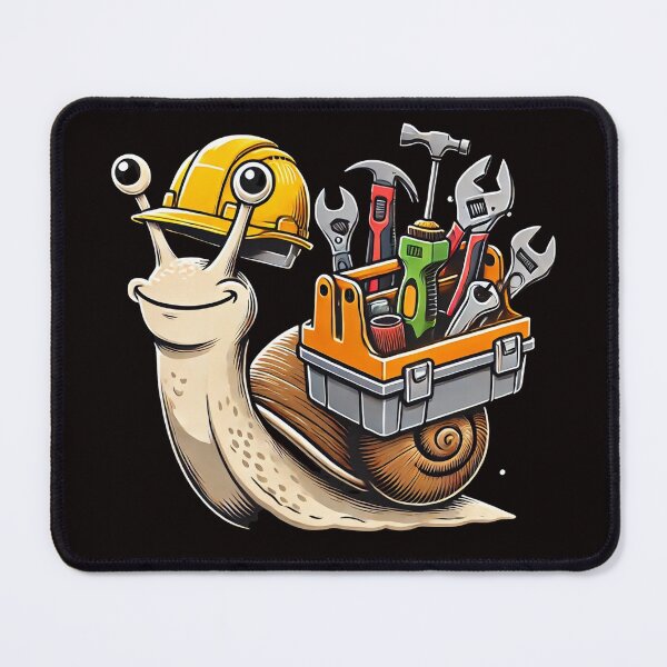 Item preview, t-shirt man , boy, snail , worker, work ,toolbox,construction designed and sold by EpicBuy.