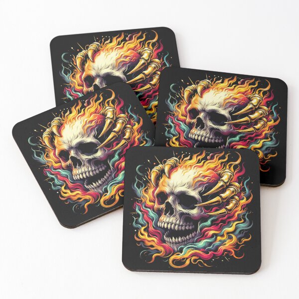 Item preview, Flaming Talon Skull designed and sold by LevonsCrazyArt.