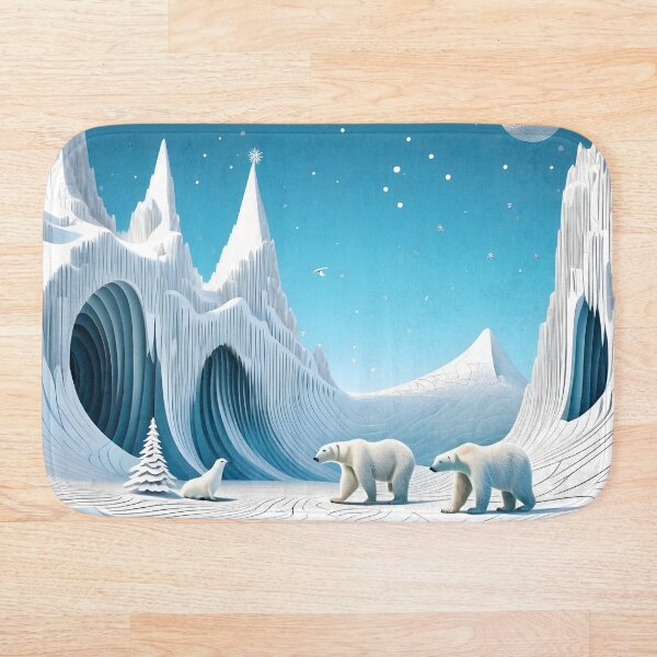 Aperçu de l'œuvre Grottes de l'ours polaire créée et vendue par Paw's Arts.