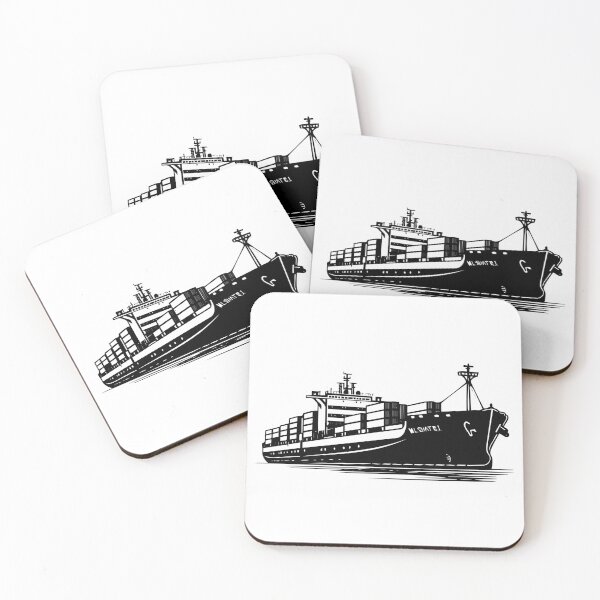 Item preview, Container Cargo Ship Freight Vessel Carrier Watercraft designed and sold by inkoutninja.